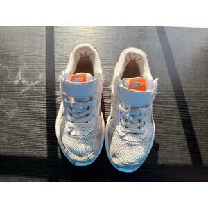 Nike Air Max Kids Sneakers White Orange Mesh Running Shoes Size 13C